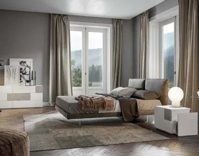Letto con comodini Agape di Veneran