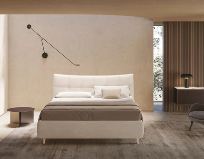 Letto con testiera capitonné Allison di Ergogreen