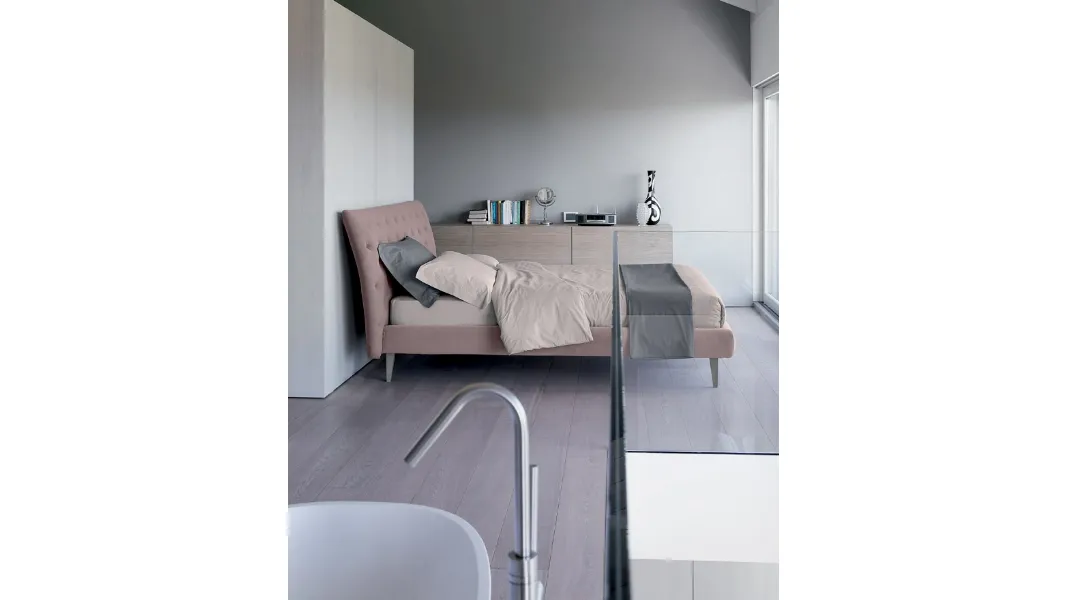 Letto in tessuto Duke di Bontempi Letti Design