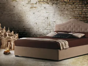 Letto Bora in tessuto con testiera di Milano Bedding