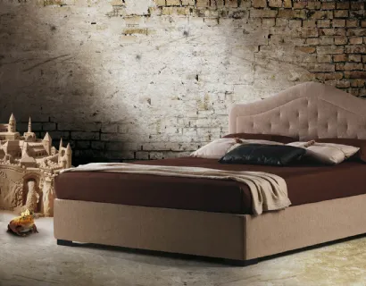 Letto Bora in tessuto con testiera di Milano Bedding