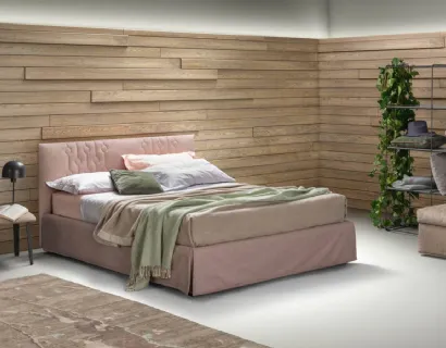 Letto moderno in tessuto con testiera Loop di Bside