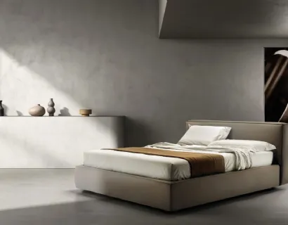 Letto in tessuto imbottito con testiera Relaxed di Bside