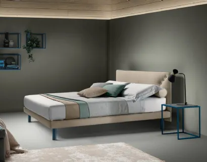Letto moderno in tessuto imbottito Snap di Bside