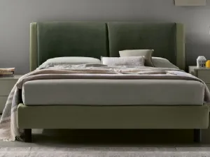 Letto Gemini in tessuto imbottito di Tomasella