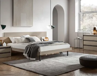 Letto matrimoniale moderno con testiera Ravel GL 18 di Marka Total Living