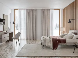Letto matrimoniale con testiera Bonn GL06 di Marka Total Living