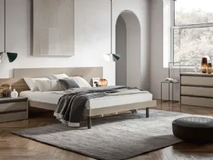 Letto matrimoniale moderno con testiera GL18 Turca di Ravel Marka Total Living
