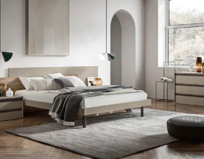 Letto matrimoniale moderno con testiera GL18 Turca di Ravel Marka Total Living