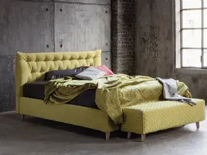 Letto in tessuto con contenitore Glamour di Confortplus