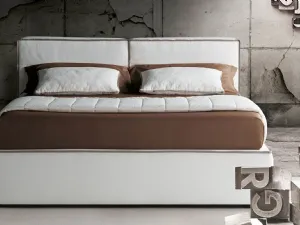 Letto Guadalupe in tessuto con testiera di Milano Bedding