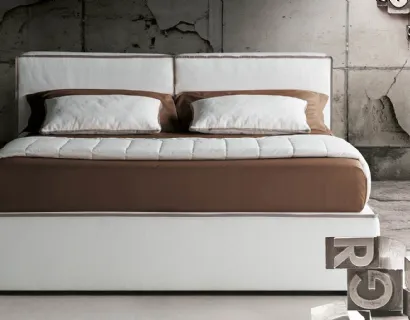 Letto Guadalupe in tessuto con testiera di Milano Bedding