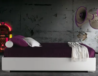 Letto Haiti in tessuto con contenitore di Milano Bedding