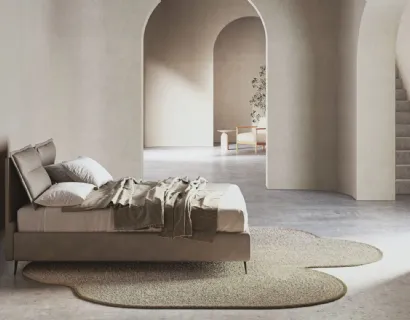 Letto in ecopelle Justine Line di Ergogreen