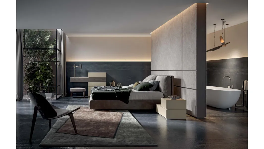 Letto con vano contenitore Levante di Veneran