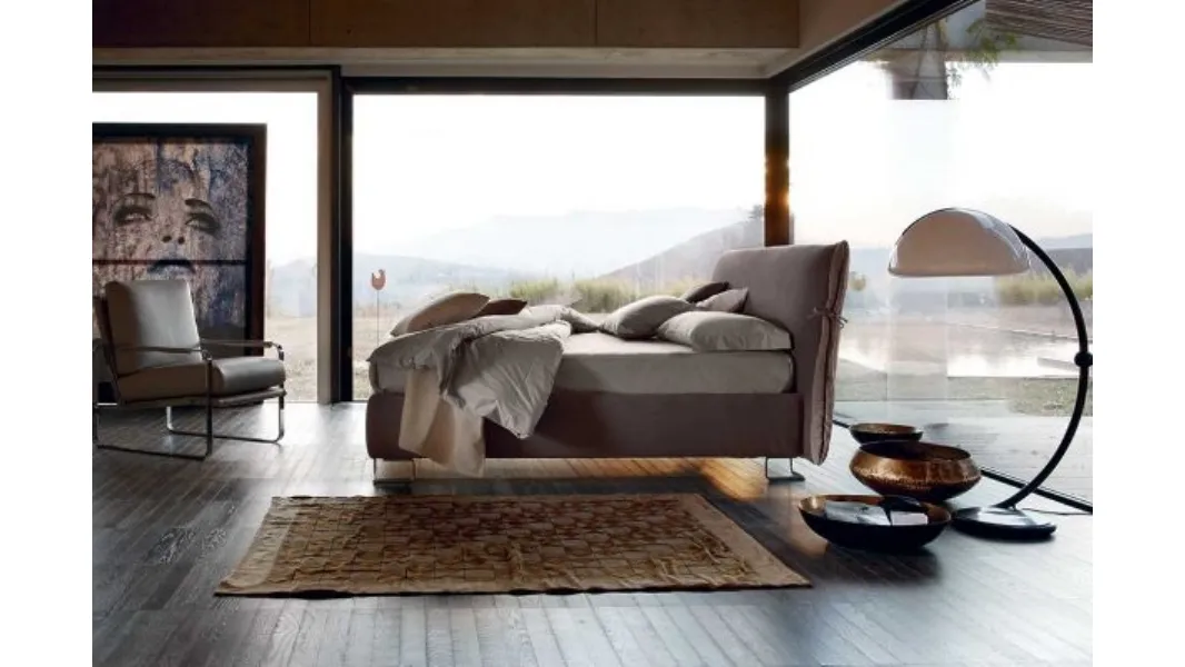 Letto matrimoniale con testiera Louise di Bontempi Letti Design