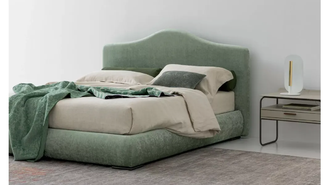 Letto in tessuto imbottito Luxury di Oggioni