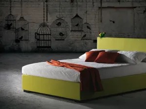 Letto Malibu in tessuto con testiera di Milano Bedding