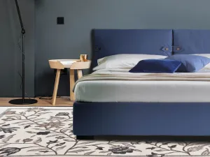 Letto Marianne in tessuto con testiera imbottita di Milano Bedding