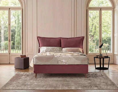 Letto matrimoniale Mariposa con contenitore di Oggioni