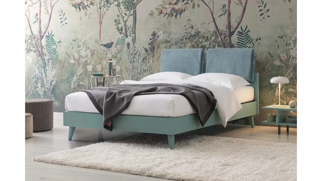 Letto in legno con contenitore Both di Oggioni