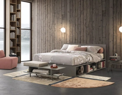 Letto in legno Pongo con box contenitore di Oggioni