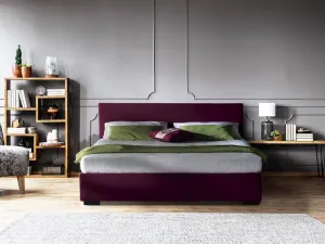 Letto Pacific in tessuto con contenitore di Milano Bedding