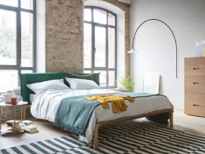 Letto in tessuto con testiera Park di Novamobili
