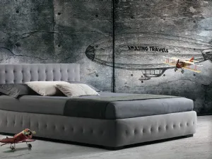 Letto Phuket in tessuto trapuntato di Milano Bedding