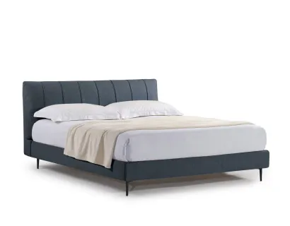 Letto in tessuto con testiera Teo di Salvetti