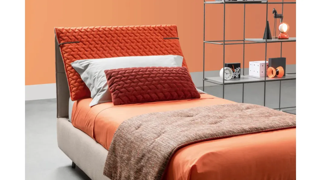 Letto singolo con testiera Spin di Bside