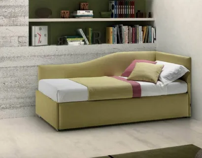 Letto in tessuto con testiera Twice Angolo Sagomato di Bside