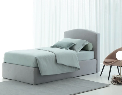 Letto singolo con contenitore Face di Oggioni
