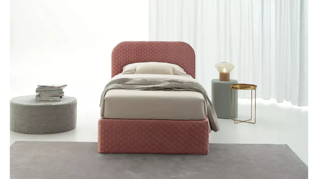Letto Singolo con contenitore Golf 602A di Oggioni