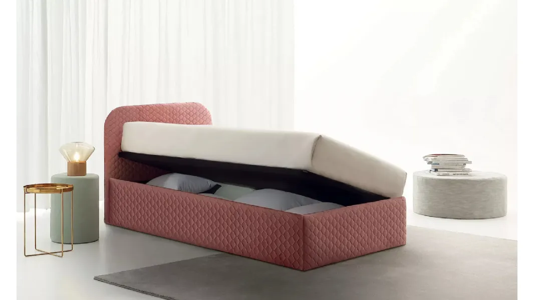 Letto Singolo con contenitore Golf 602A di Oggioni