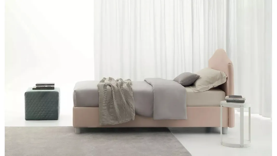 Letto singolo in tessuto Luxury di Oggioni