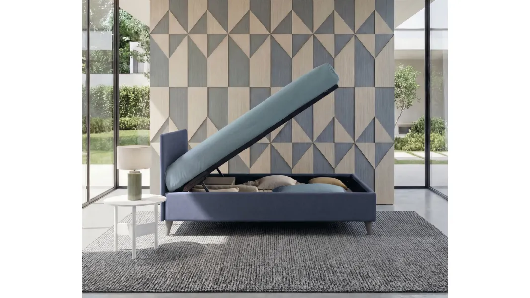 Letto singolo con contenitore Golf 203 di Oggioni