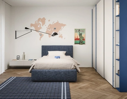 Letto singolo Swell con contenitore di Nidi