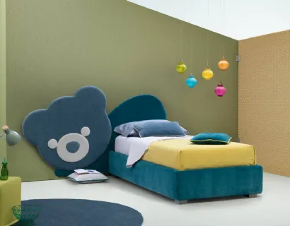 Letto singolo in tessuto per bambini Ted di Bside