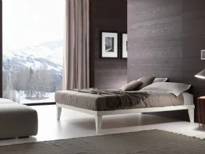 Letto moderno in ecopelle Sommier Tessile di Ergogreen