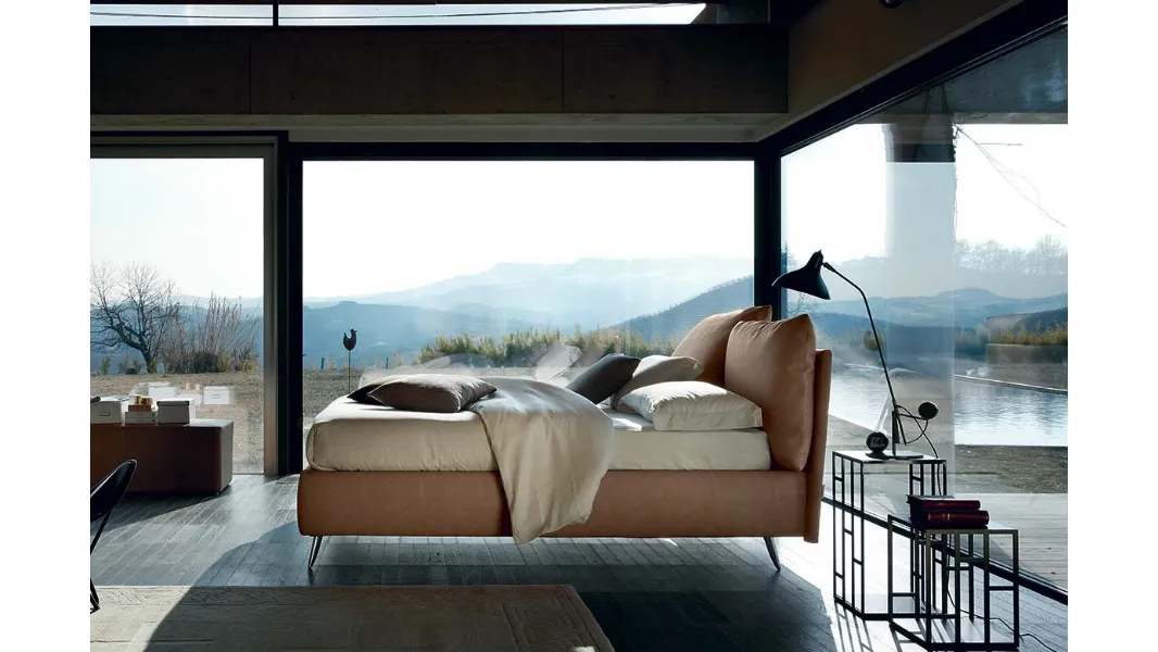 Letto con box contenitore Topazio di Bontempi Letti Design