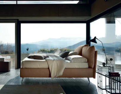 Letto con box contenitore Topazio di Bontempi Letti Design