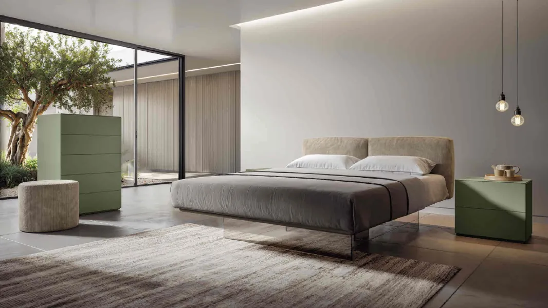 Letto imbottito Slim di Veneran