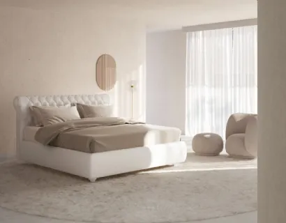 Letto con testiera trapuntata Victoria di Ergogreen
