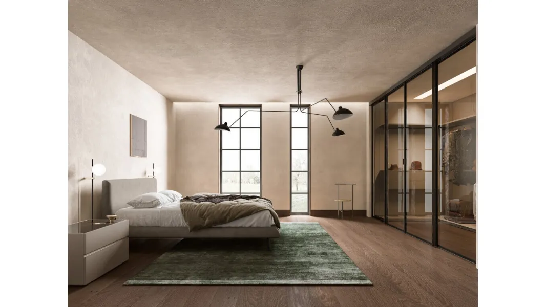 Letto in tessuto imbottito Blunt di Zalf