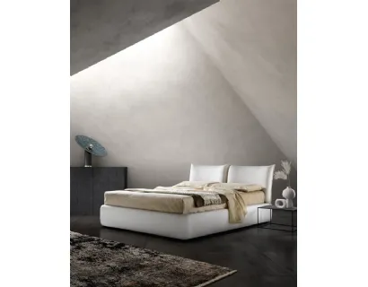 Letto in tessuto imbottito con testiera Zen di Bside