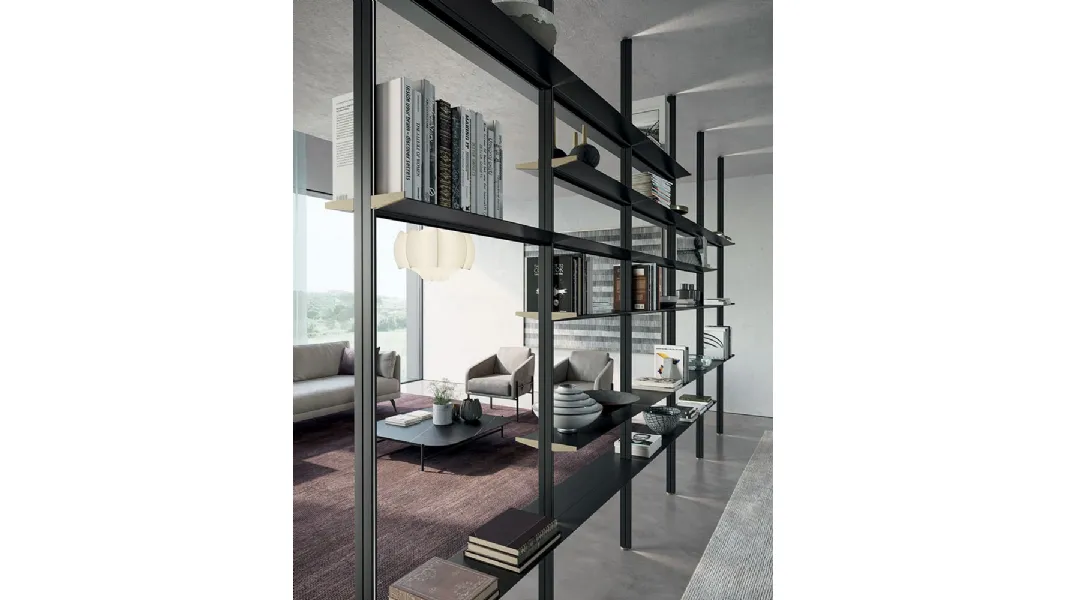Libreria modulare bifacciale Bamboo di Dall'Agnese