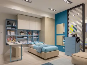 Libreria sospesa in laccato opaco Cielo MC030 di Moretti Compact