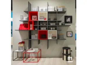 Libreria in laccato opaco MC045 di Moretti Compact