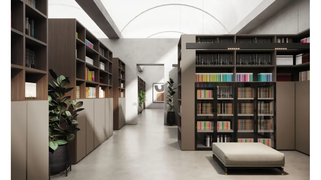 Libreria con anta in Vetro di Nardi Interni